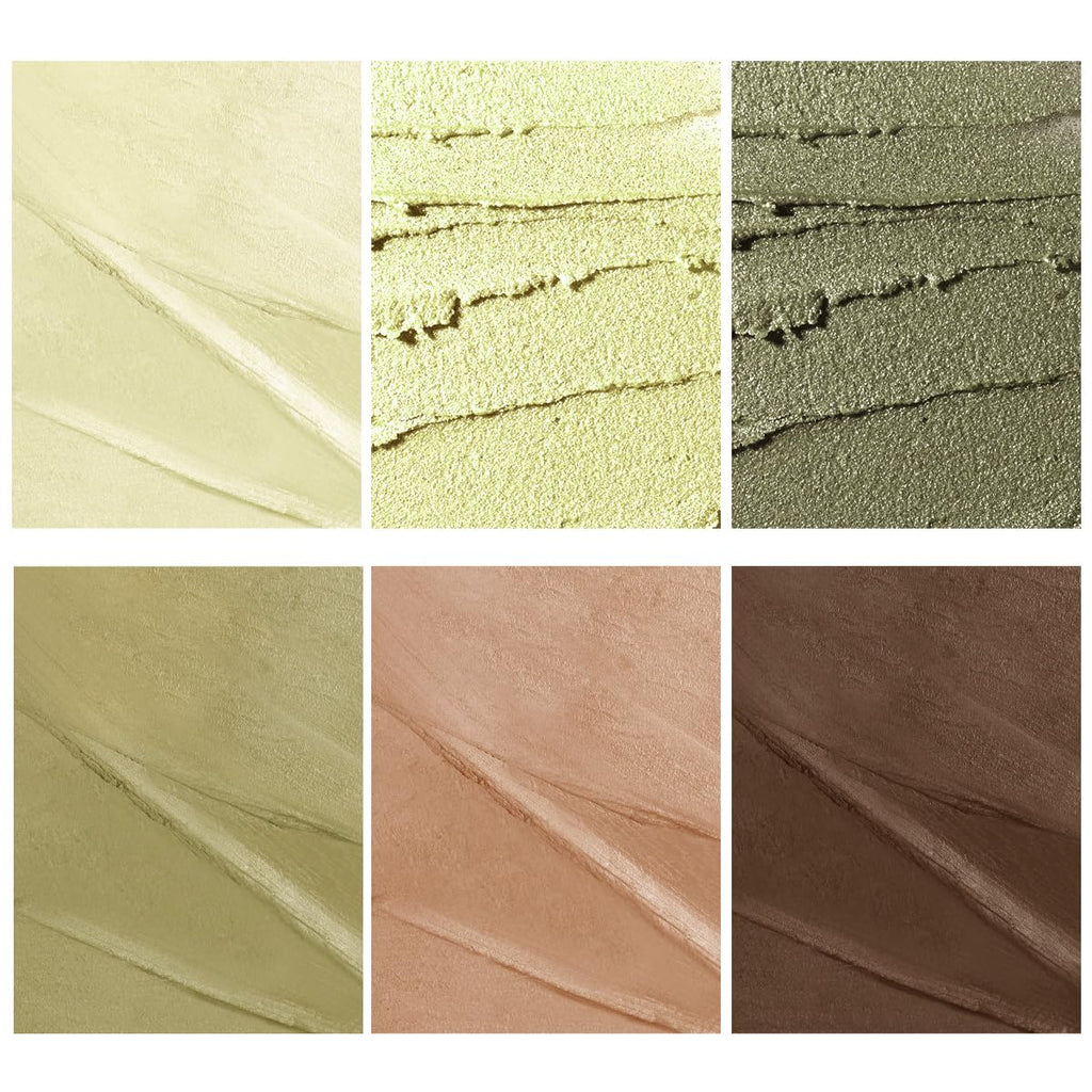 LUXAZA PRO FIREFLIES LIGHT 6-Piece Eyeshadow Stick Set – Green Metallic Shimmer