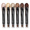 LUXAZA PRO Gold Eyeshadow Stick Set 6pcs – Neutral Shimmer & Matte Cream Shades, Gift-ready