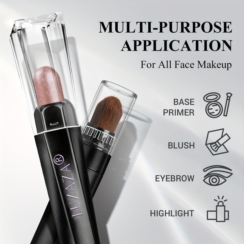 LUXAZA PRO Brown Eyeshadow Stick Set – 6pcs Neutral Shimmer & Matte Cream Palette | Dusk Bloom