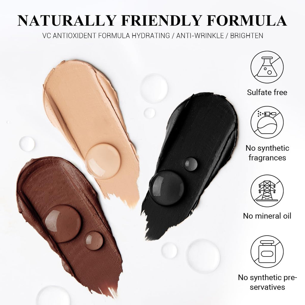 LUXAZA PRO Brown Eyeshadow Stick Set 3PCS – Cocoa Island Matte & Neutral Shimmer Palette