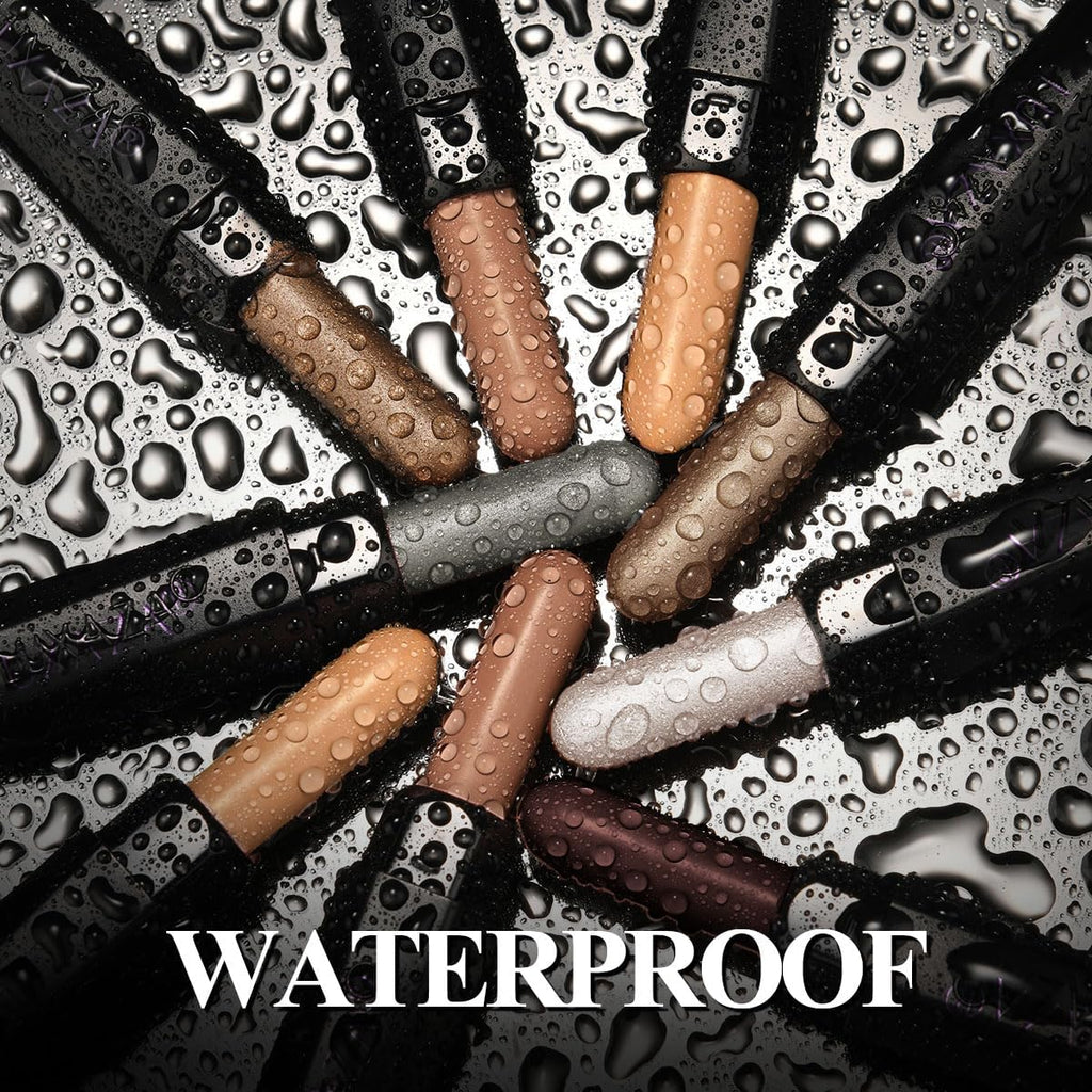 LUXAZA PRO Neutral Brown Eyeshadow Stick 6-Piece Set – Metallic Shimmer & Matte Cream Eye Shadow in Brown Latte
