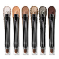 LUXAZA PRO Neutral Brown Eyeshadow Stick 6-Piece Set – Metallic Shimmer & Matte Cream Eye Shadow in Brown Latte