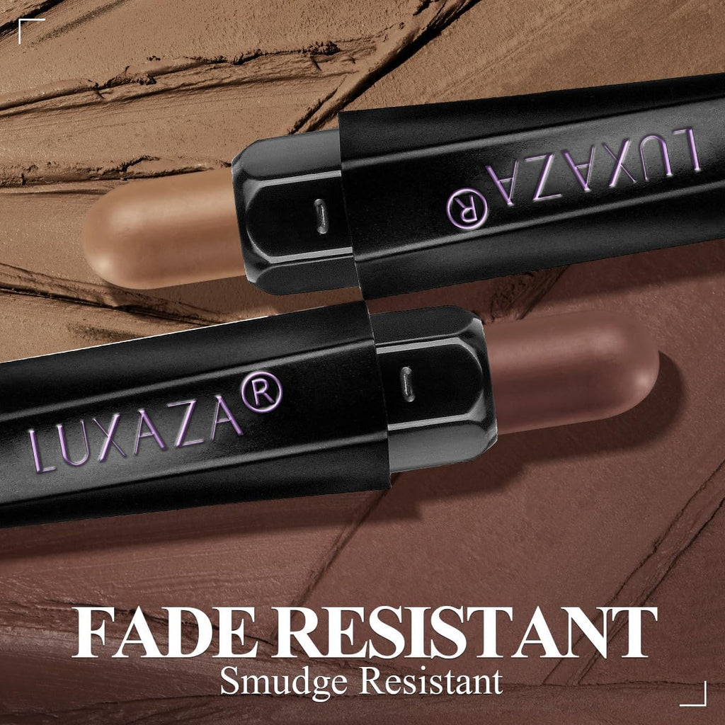 LUXAZA PRO 6PCS Neutral Eyeshadow Stick Set – Matte Cream Eye Shadow & Eyeliner Pencil in B3 Iced Oat