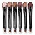 LUXAZA PRO Neutral Eyeshadow Stick 6-Piece Set – Brown Metallic Shimmer (GRAPE WINE)