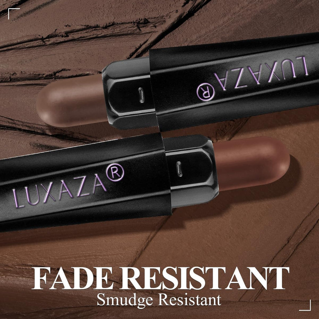 LUXAZA PRO Neutral Eyeshadow Stick 6-Piece Set — Smoky Rose Taupe & Dark Grey