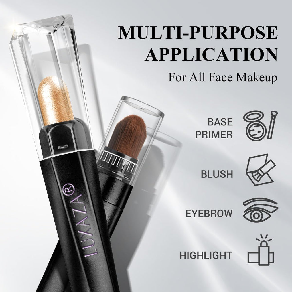 LUXAZA PRO Gold Eyeshadow Stick Set 6pcs – Neutral Shimmer & Matte Cream Shades, Gift-ready