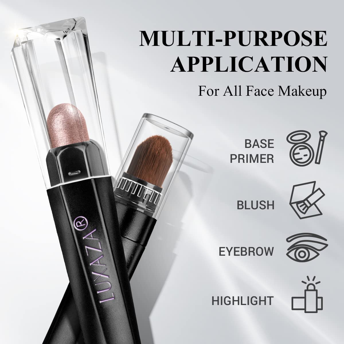 LUXAZA PRO Pink Ocean Eyeshadow Stick 6-Piece Set – Metallic Shimmer Eye Shadow & Eyeliner