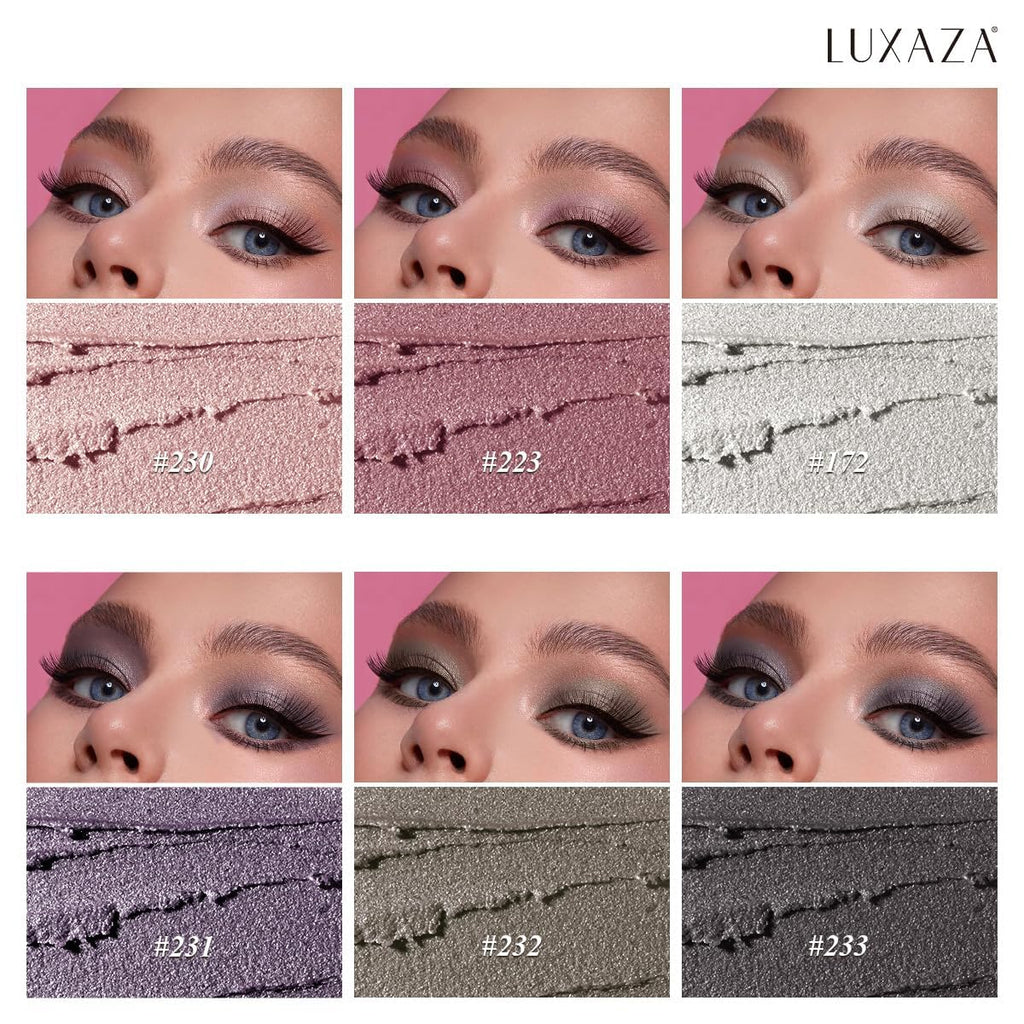Luxaza Pro Plum Eyeshadow Stick Set 6pc – Neutral Shimmer & Matte Palette