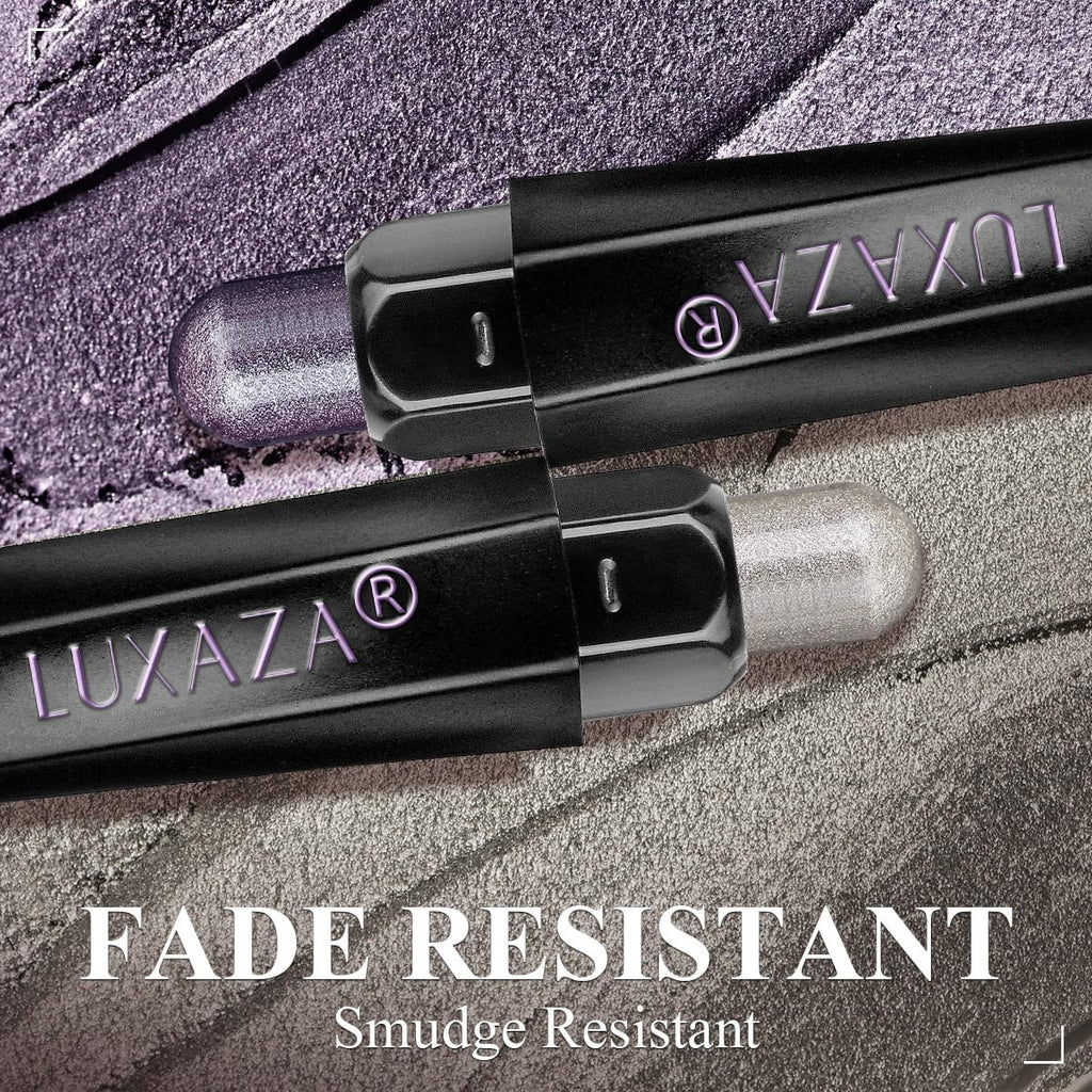 Luxaza Pro Plum Eyeshadow Stick Set 6pc – Neutral Shimmer & Matte Palette