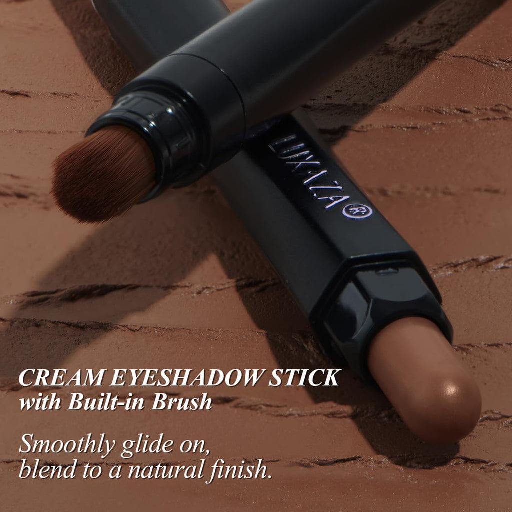 LUXAZA PRO Neutral Eyeshadow Stick 6-Piece Set — Smoky Rose Taupe & Dark Grey