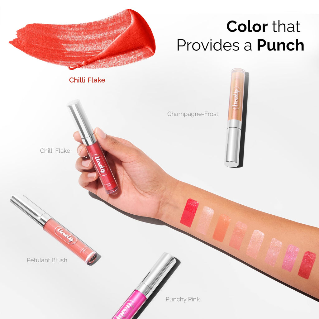 LuxeLip Matte Lipstick for Older Women & Hydrating Gloss in Chili Flake (8ml) – Non-Sticky, Luminous Shine