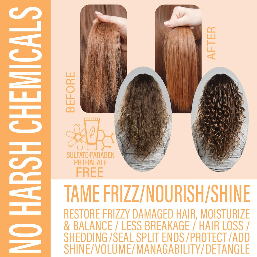 Luxiny Mango Shampoo & Conditioner Bar Set – Sulfate-Free, Travel-Ready, Made in USA