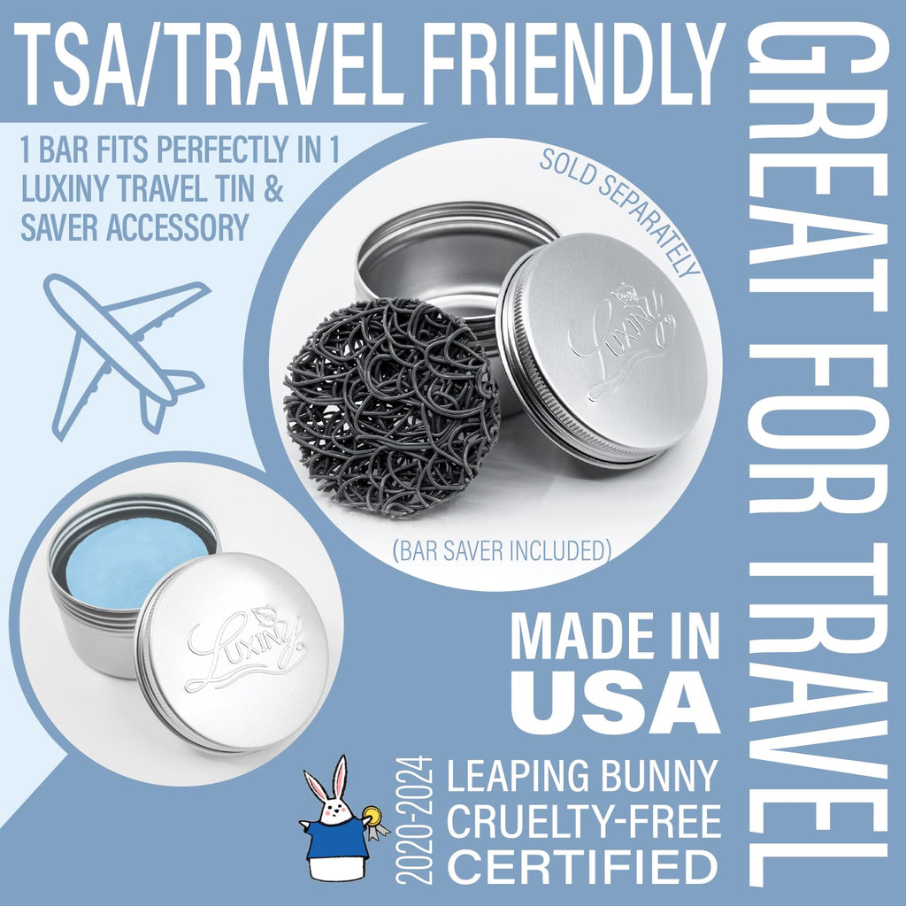 Luxiny Travel Shampoo & Conditioner Bar – Plant-Based, TSA Compliant, Eco-Friendly, Bay Rum 200g