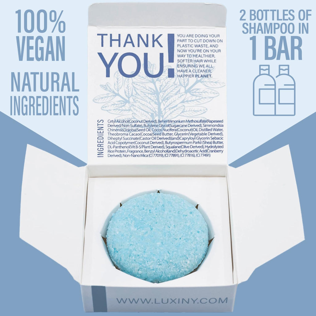 Luxiny Travel Shampoo & Conditioner Bar – Plant-Based, TSA Compliant, Eco-Friendly, Bay Rum 200g