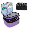 LUXJA Essential Oil Carrying Case – Holds 30 Bottles (5ml-30ml) Purple | Double Layer Organizer