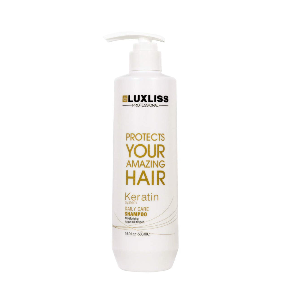 Luxliss Keratin Daily Care Shampoo & Conditioner Set – 2 Pack (16 oz each) for Chemically Treated Hair, Anti-Frizz & Repair