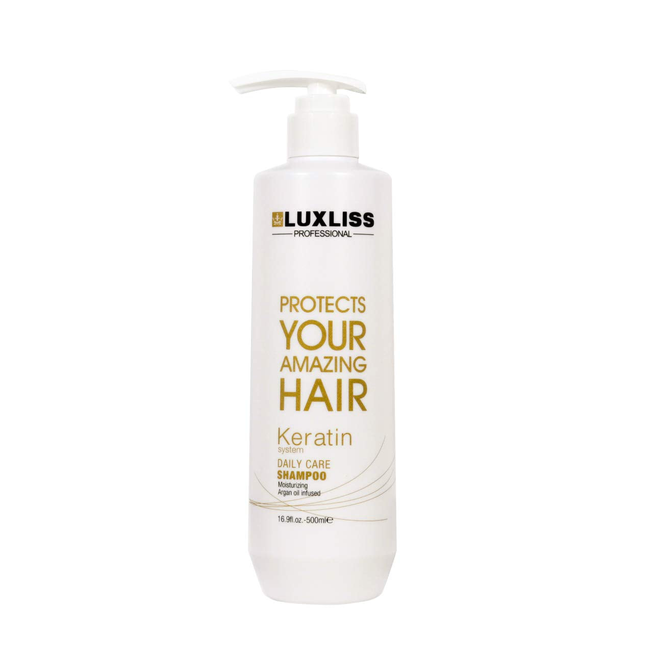 Luxliss Keratin Daily Care Shampoo & Conditioner Set – 2 Pack (16 oz each) for Chemically Treated Hair, Anti-Frizz & Repair