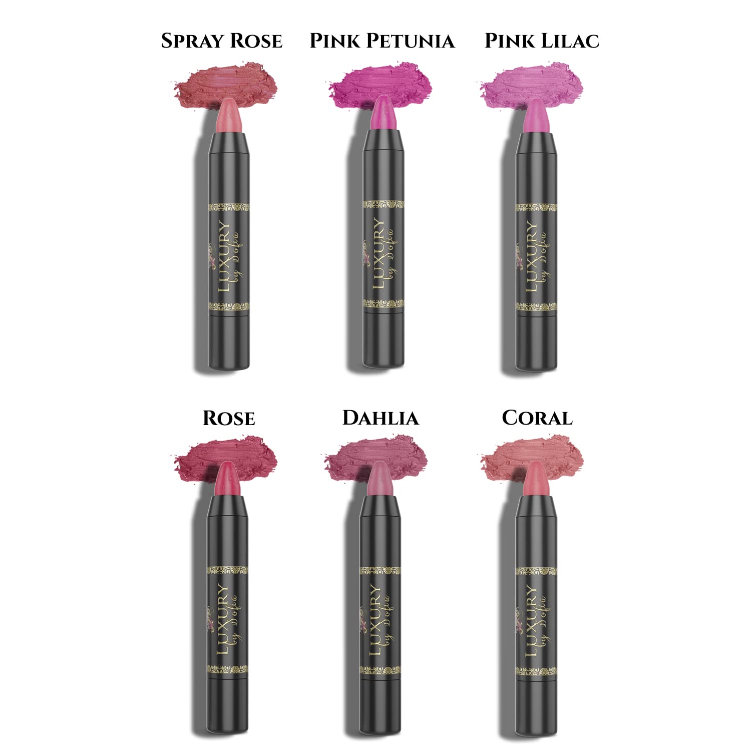 Luxury by Sofia Organic Lipstick/Lip Liner Dahlia – All Natural, Hydrating, Long-Lasting