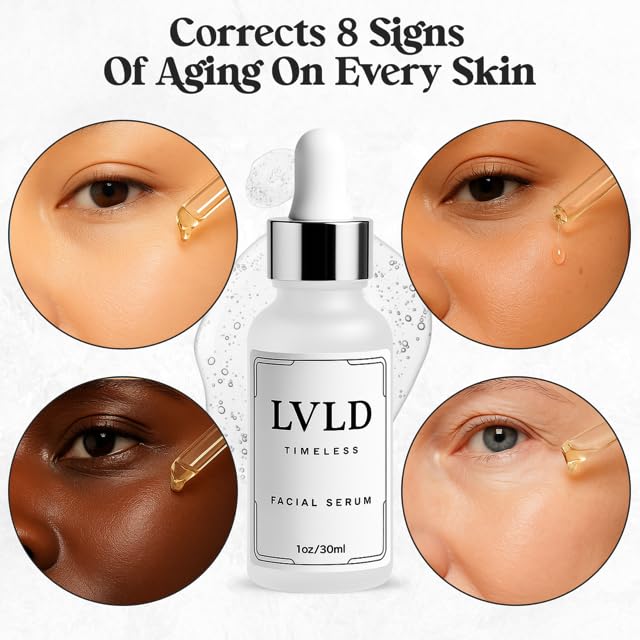 LVLD Skin Timeless Facial Serum – 15% Vitamin C with L-Ascorbic Acid, Vitamin E & Ferulic, Brightening & Anti-Aging (1 fl oz)