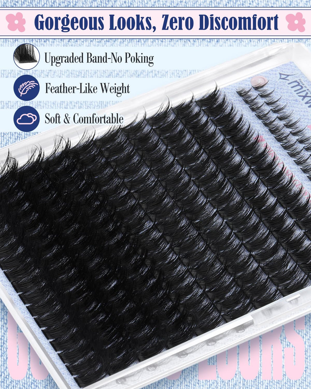 Lvmixwig Wispy Lash Clusters Kit — Spikes & Bottom Lashes, Bond & Seal