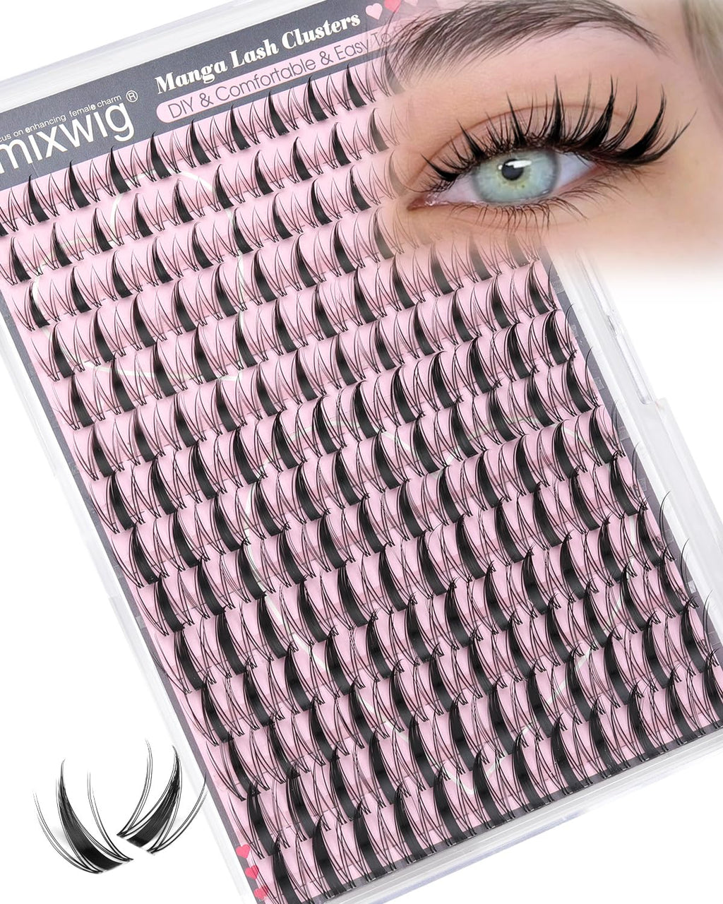 Lvmixwig Manga Lash Clusters – Spiky Anime Lashes (10–18mm)