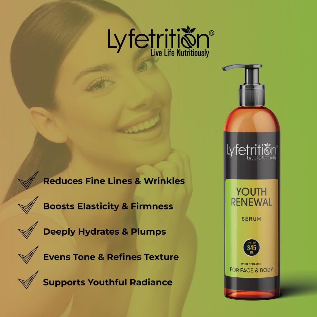 Lyfetrition Youth Renewal Serum – 12 oz Aloe & Retinol, Vegan, Cruelty-Free