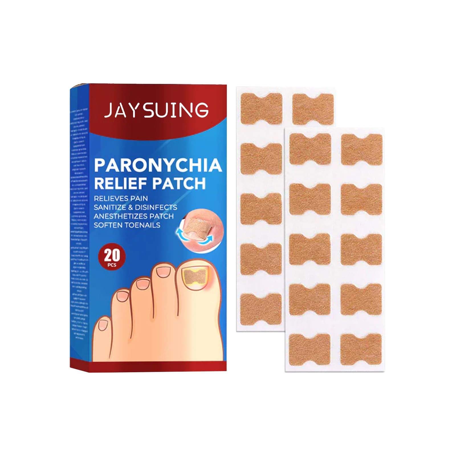LYFXuGeMLM 20 Patches Fungal Nail Repair – Toenail Restoration, 8-Hour Intensive Treatment
