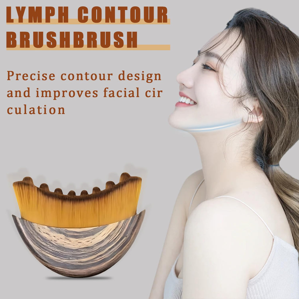 Lymphatic Contour Face Brush – Gentle Lymphatic Massage for De-Puffing & Enhanced Absorption