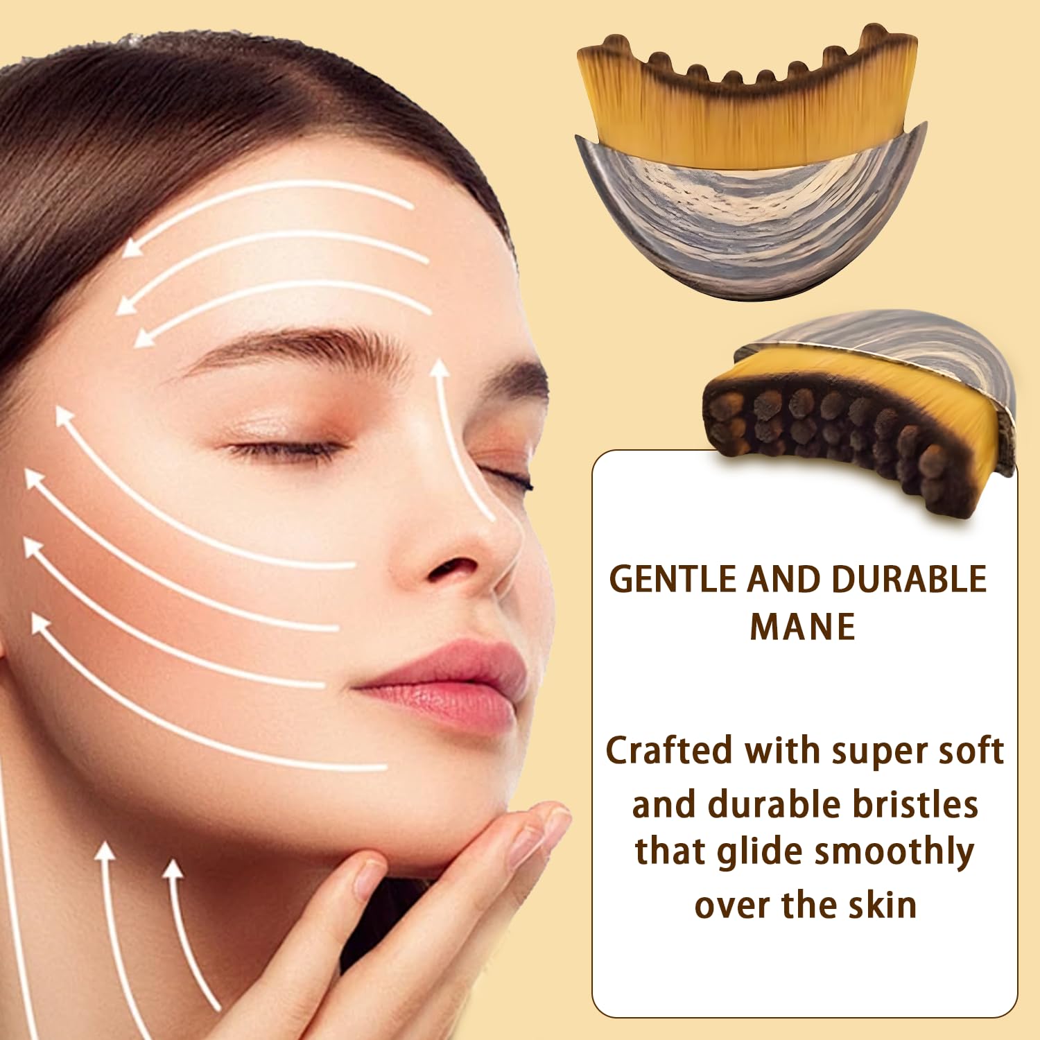 Lymphatic Contour Face Brush – Gentle Lymphatic Massage for De-Puffing & Enhanced Absorption