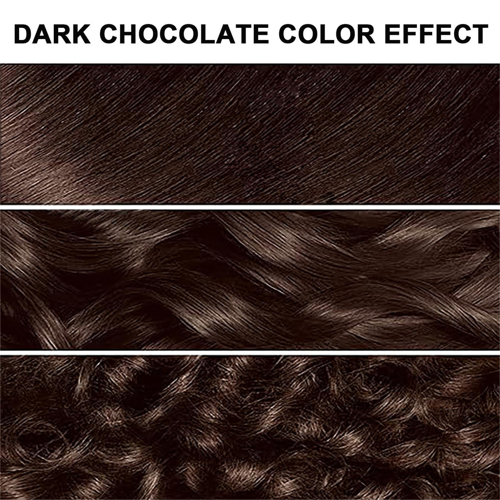 Lymznus Dark Chocolate Hair Dye Shampoo 3-in-1 for Gray Coverage | 500ml