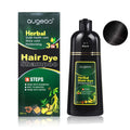 lymznus Natural Black Hair Color Shampoo for Gray Coverage - 3-in-1 Herbal Dye, 500ml