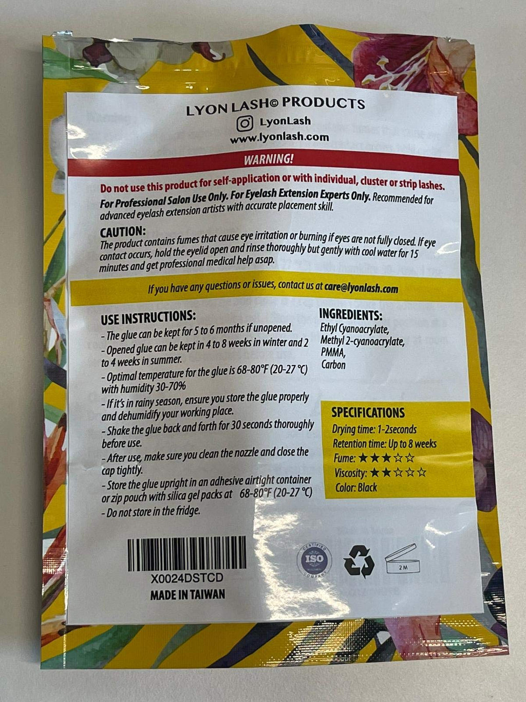 Lyon Lash Extra Powerful 10 ml Eyelash Extension Glue – Performance Glue with 1-2 Sec Dry Time | 6-8 Weeks Retention | Black Adhesive for Professionals