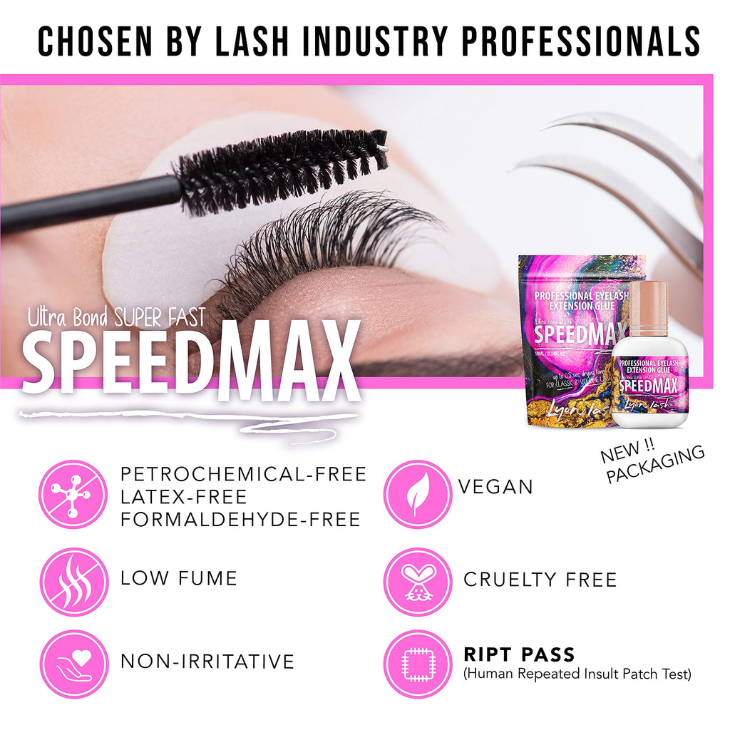 Lyon Lash SPEEDMAX Eyelash Extension Glue – 0.3–1.3s Dry Time | Up to 8 Weeks Retention