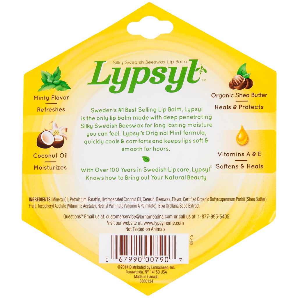 Lypsyl Intense Protection Original Mint Lip Balm – 0.10 oz (Pack of 10)