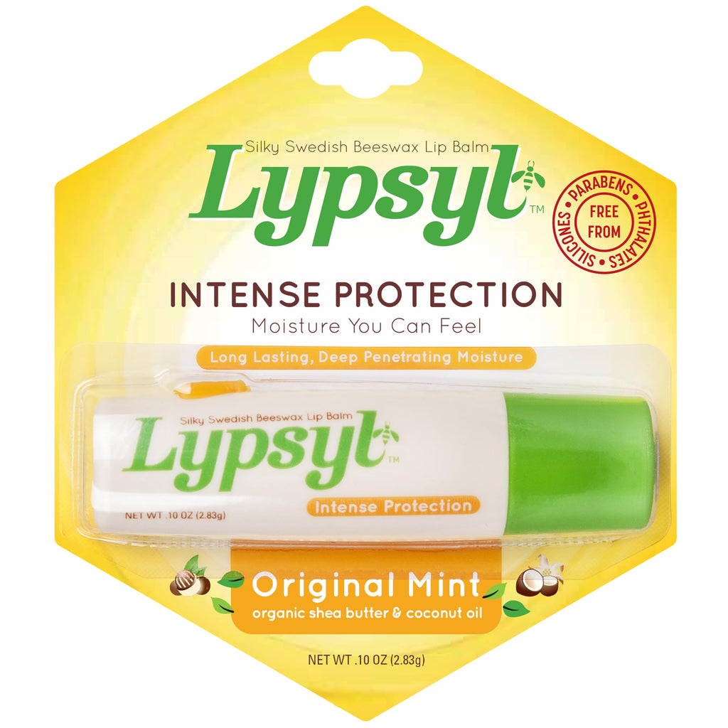 Lypsyl Intense Protection Original Mint Lip Balm – 0.10 oz (Pack of 10)