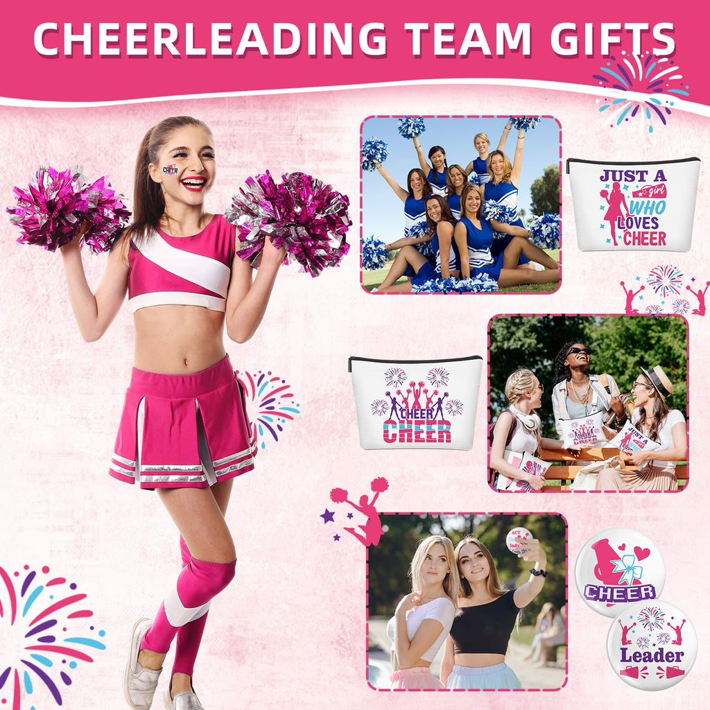 Lyrow 160 Pcs Cheerleader Gifts Bulk – Team Back-to-School Cheer Bundle (Pink)