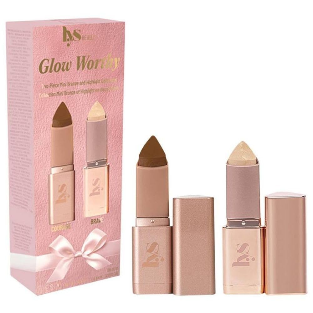 LYS Beauty Mini Glow Worthy Light Bronzer & Highlighter Duo – Strength/Brave