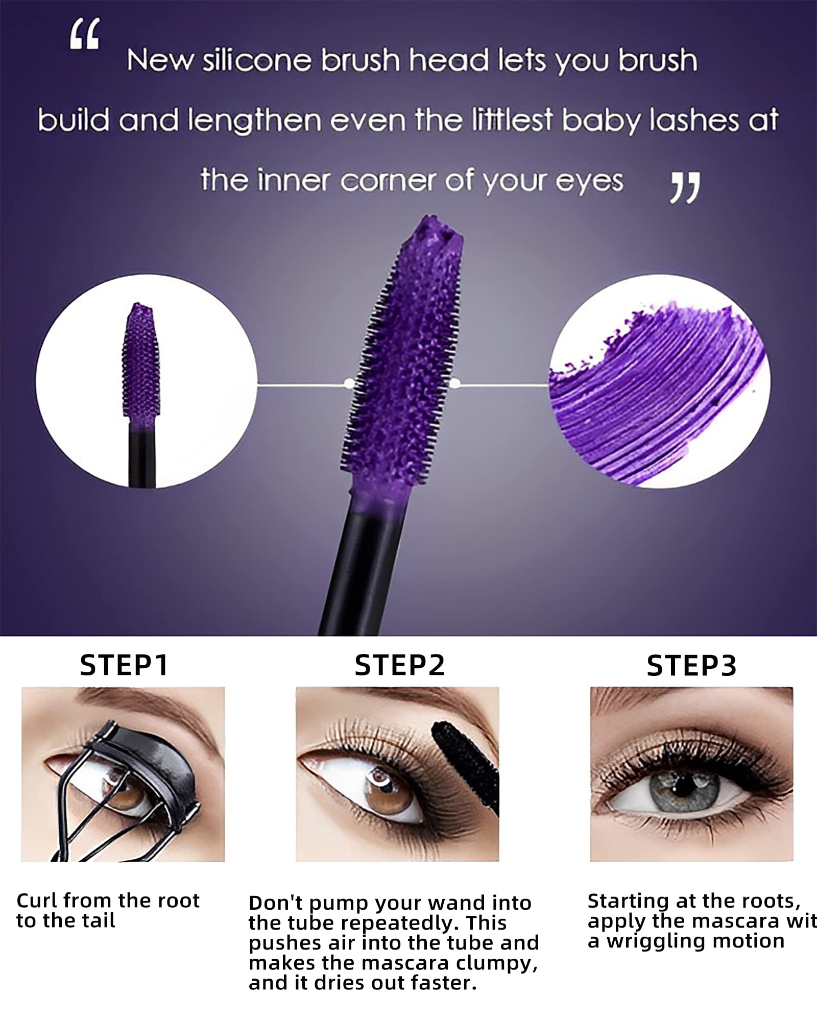 LYSdefeu 5D Colored Mascara – 6 Vibrant Shades, Waterproof, Volume & Length