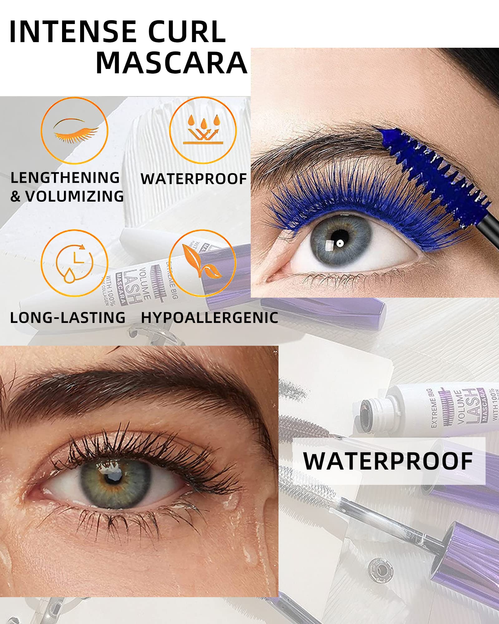 LYSdefeu 5D Colored Mascara – 6 Vibrant Shades, Waterproof, Volume & Length