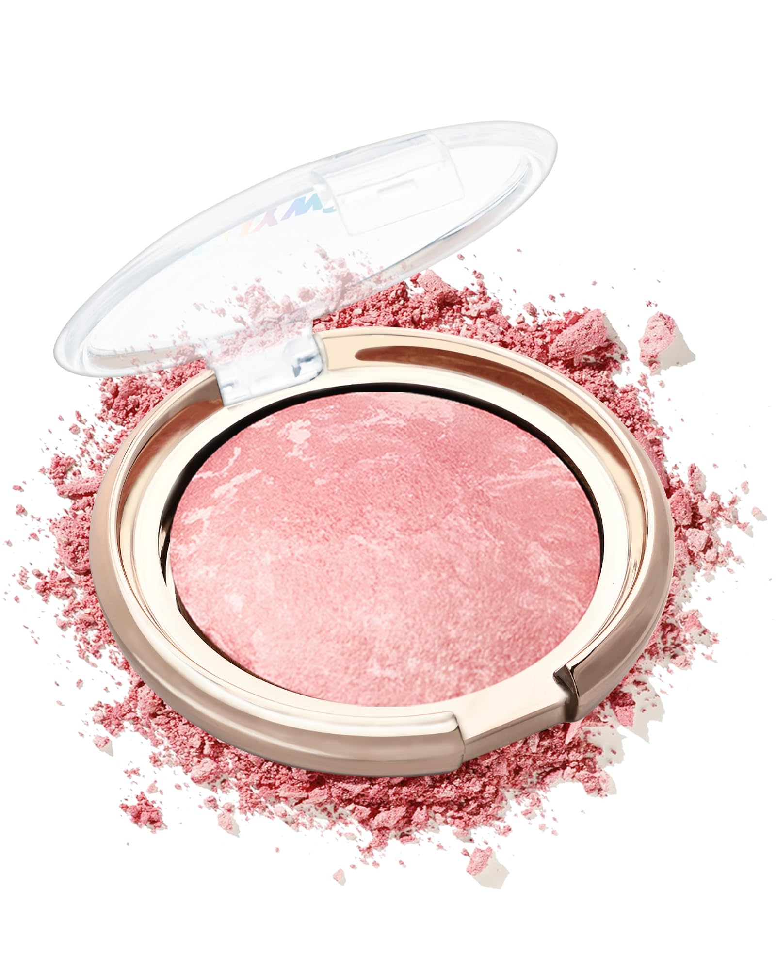 LYSdefeu Baked Blush Peachy Marble Palette – Cruelty-Free Glow Powder