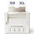 Lyun Cloudlet Disposable Face Towels XL – Ultra Soft 10x12, 50 Count, Makeup Remover & Facial Cleansing Wipes