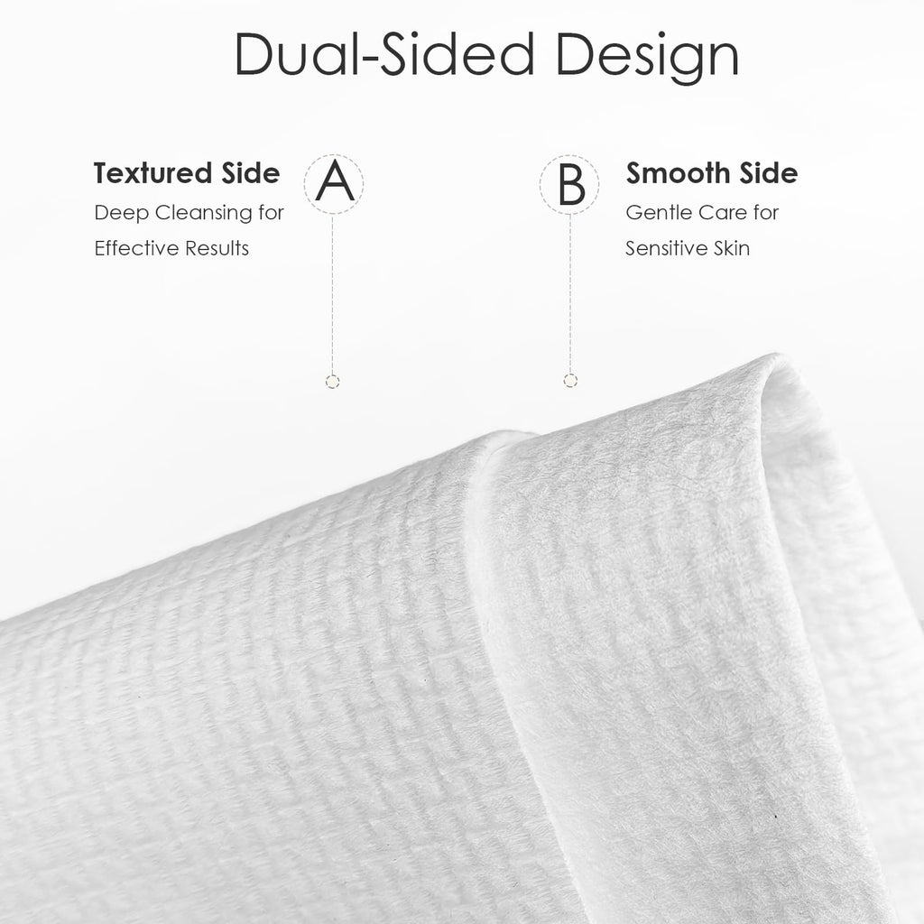 Lyun Cloudlet Disposable Face Towels XL – Ultra Soft 10x12, 50 Count, Makeup Remover & Facial Cleansing Wipes