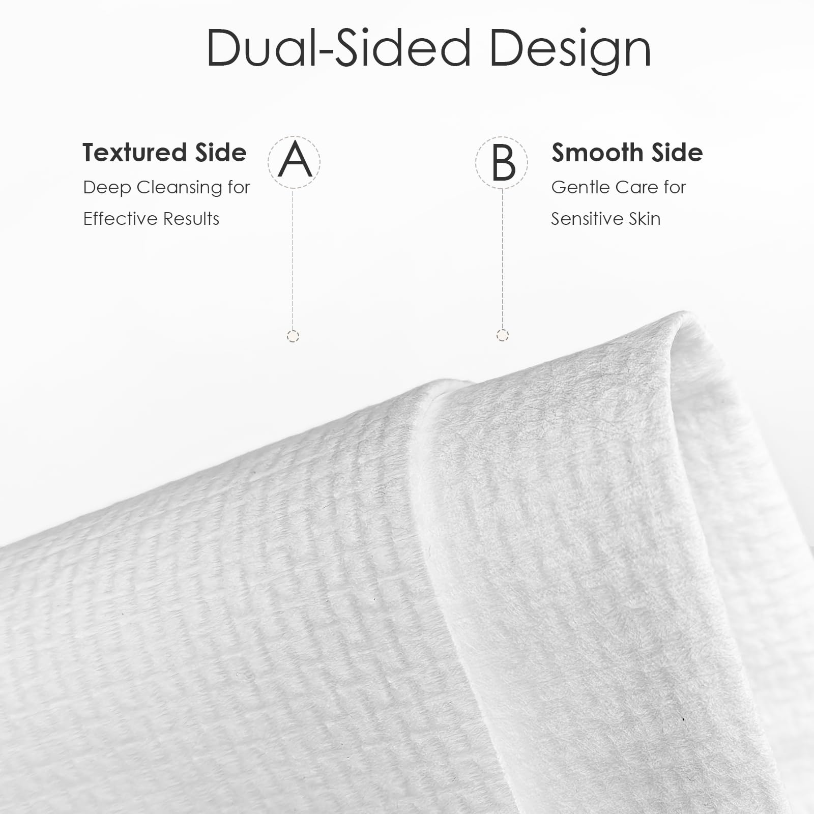 Lyun Cloudlet Disposable Face Towels XL – Ultra Soft 10x12, 50 Count, Makeup Remover & Facial Cleansing Wipes