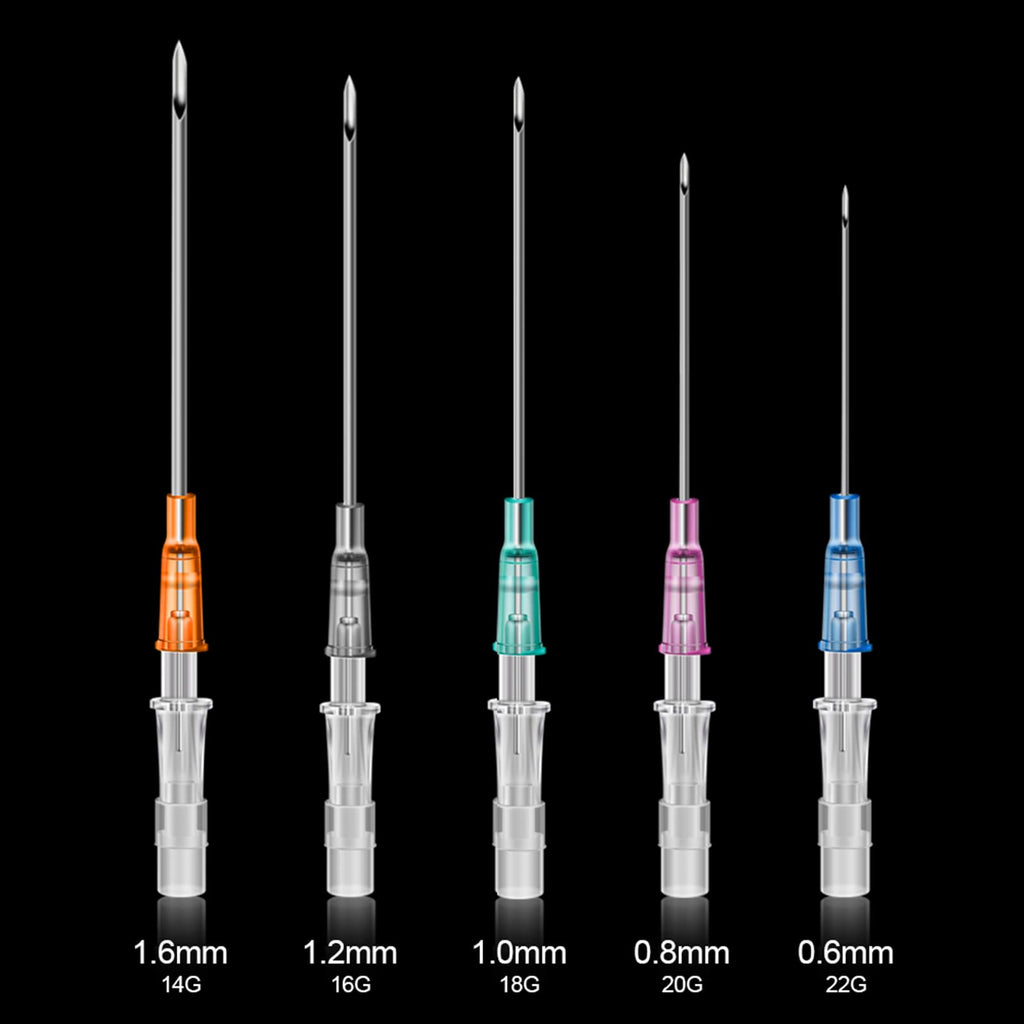 Lyuxzad 16G Catheter Piercing Kit - 50-Piece Disposable Set for Ears, Nose, Lips