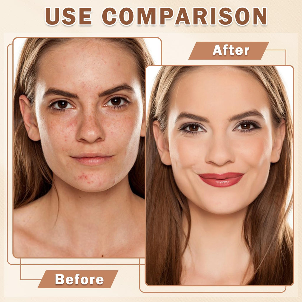 LZXLUKGIR Magic Minerals Airbrush Foundation & Moisturizing Primer – Full Coverage for Mature Skin (Beige 02)