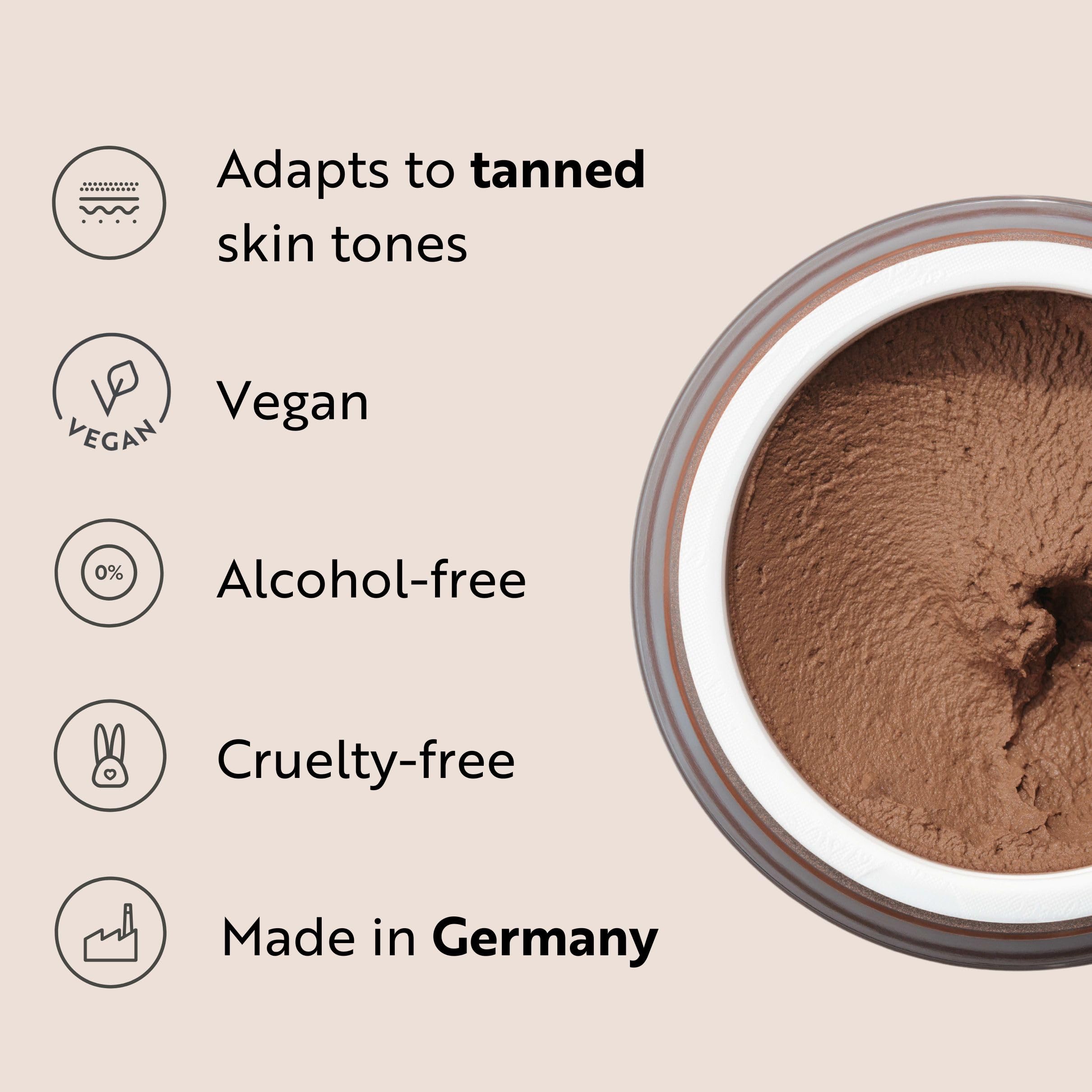 M. Asam Magic Finish Summer Teint Mousse – 4in1 Primer, Foundation, Concealer & Powder (Vegan, Medium–Deep)