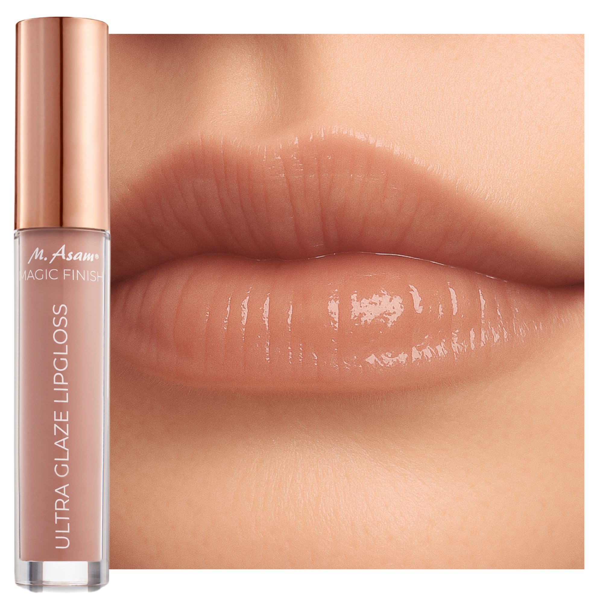 M. Asam MAGIC FINISH ULTRA GLAZE Lip Gloss Cashmere | Vegan, Hyaluronic Acid & Peptide