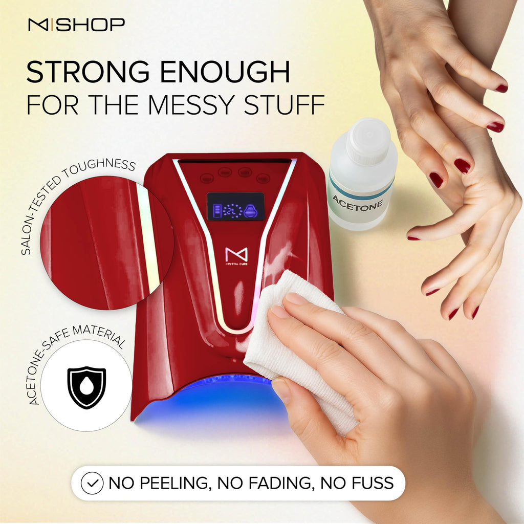M Crystal Cure 128W UV Nail Lamp — Fast Gel Curing, Cordless Rechargeable, Auto Sensor
