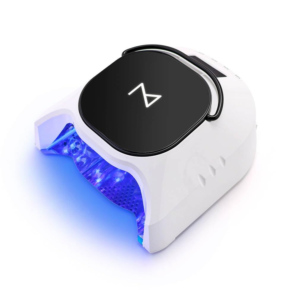 M GlowPro Professional Hybrid 86W Wireless UV LED Nail Curing Lamp – Cordless Gel Nail Dryer (Black & White)