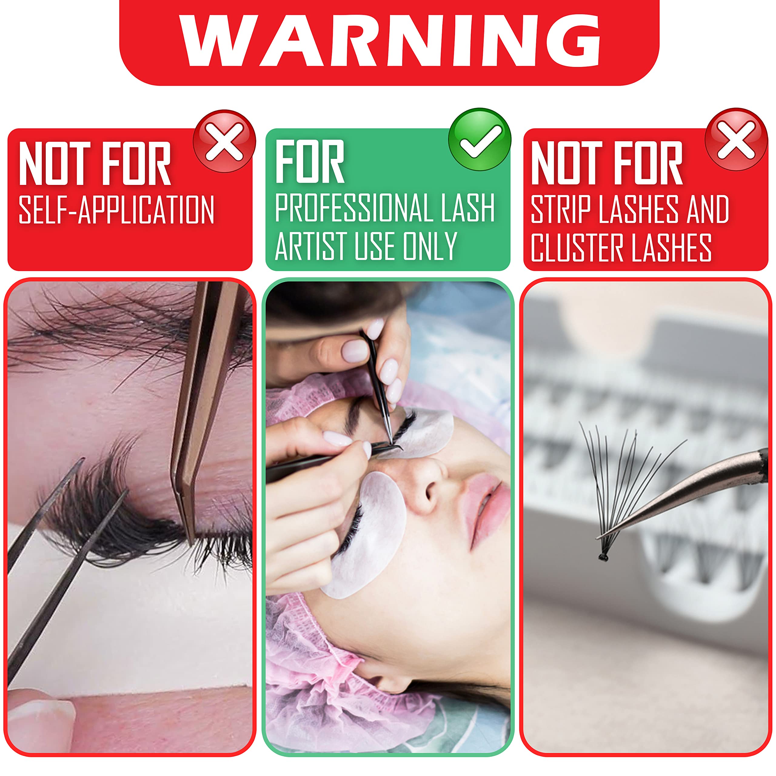 M LASH Diamond Premium Lash Glue – 6-7 Weeks Retention, 1-2s Dry Time, 5ml | Pro Lash Adhesive